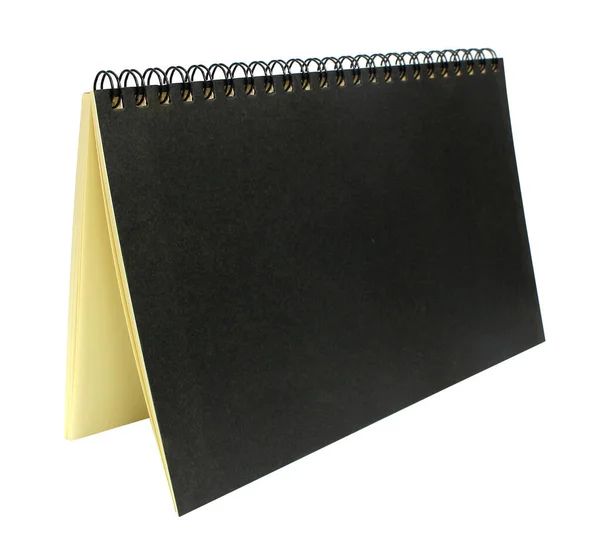 Notebook Kroužkem Páteře Izolované Bílém Pozadí — Stock fotografie