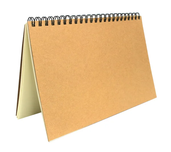 Notebook Con Dorso Anello Isolato Sfondo Bianco — Foto Stock