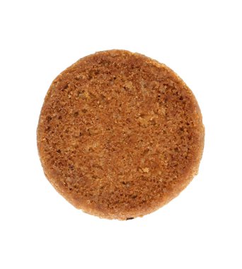 yuvarlak çikolatalı kurabiye beyaz arkaplan kırpma yolunda izole