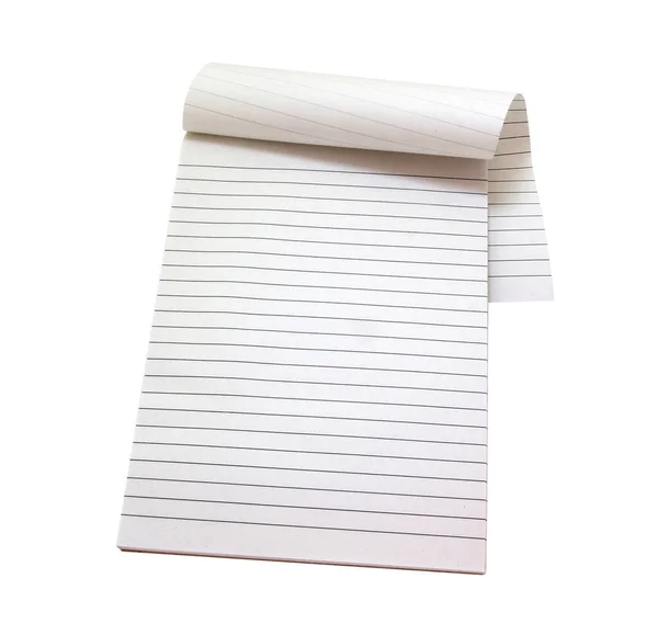 Blocco Note Foglio Carta Con Sfondo Linea — Foto Stock