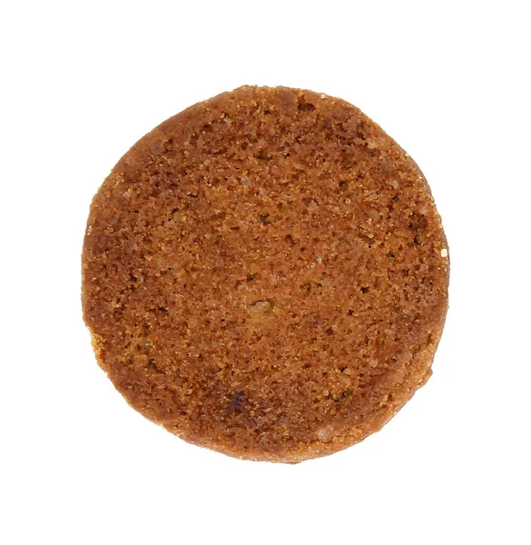 白い背景クリッピングパスに隔離された丸いチョコレートチップクッキー — ストック写真