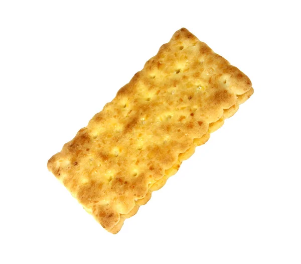 Sandwich Crackers Cream Isolated White Background Clipping Path — Stock Photo, Image