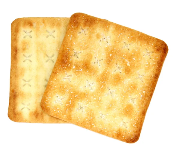 Whole Wheat Cracker Isolated White Background Clipping Pat — Stock Photo, Image