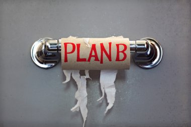 Plan B for no toilet paper clipart