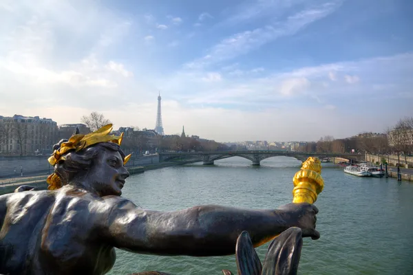 퐁 알렉상드르 3 세 다리, 파리 — 스톡 사진