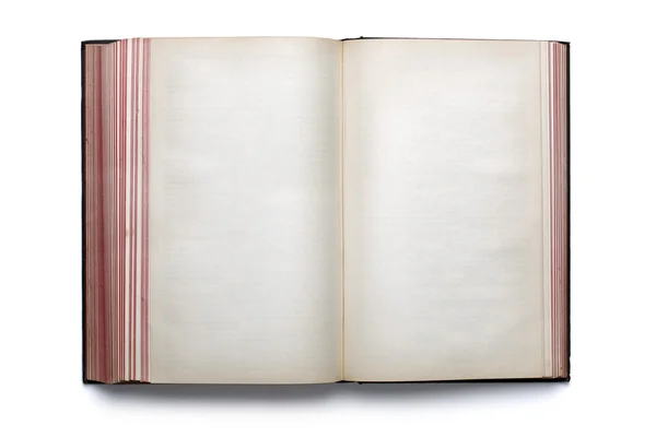 Hardcover boek met blanke open — Stockfoto