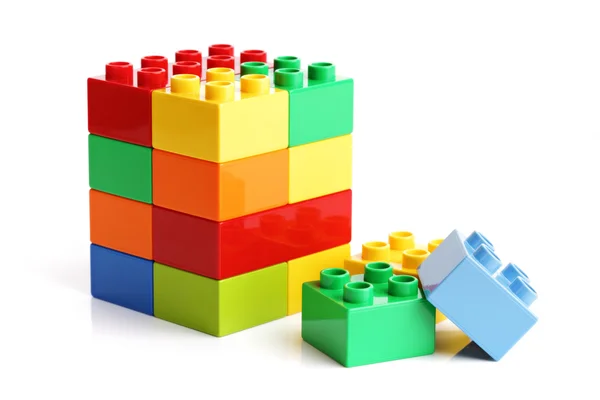 Building blocks on a white background — Stock Photo, Image