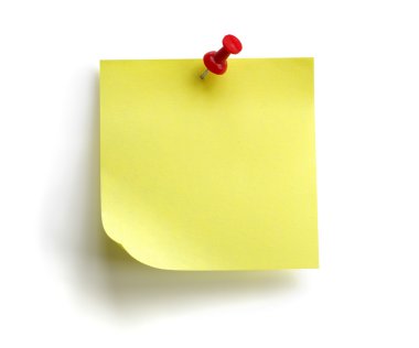 Blank yellow sticky note clipart