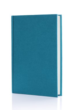 Isolated blank blue hardback book clipart