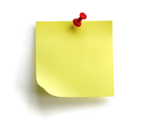 Blank yellow sticky note — Stock Photo, Image