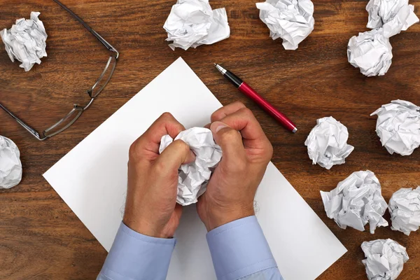 Frustratie stress en schrijvers blok — Stockfoto