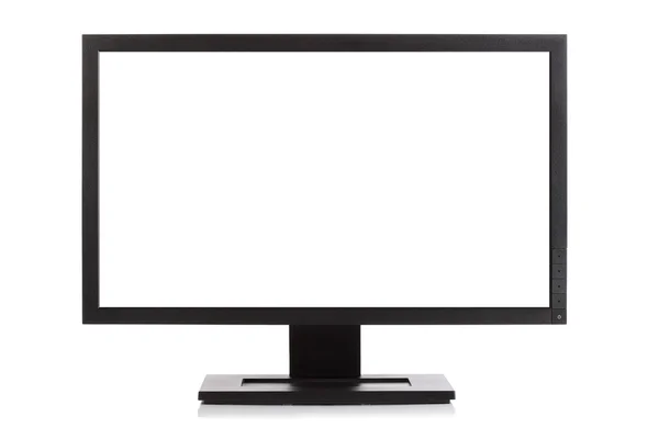 Widescreen computermonitor of televisie — Stockfoto