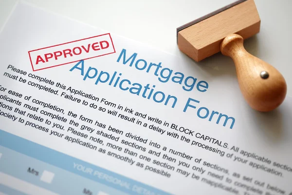 Pedido de hipoteca aprovado — Fotografia de Stock