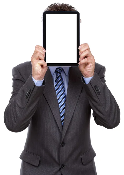 Businessman holding digital tablet — Stock Photo, Image