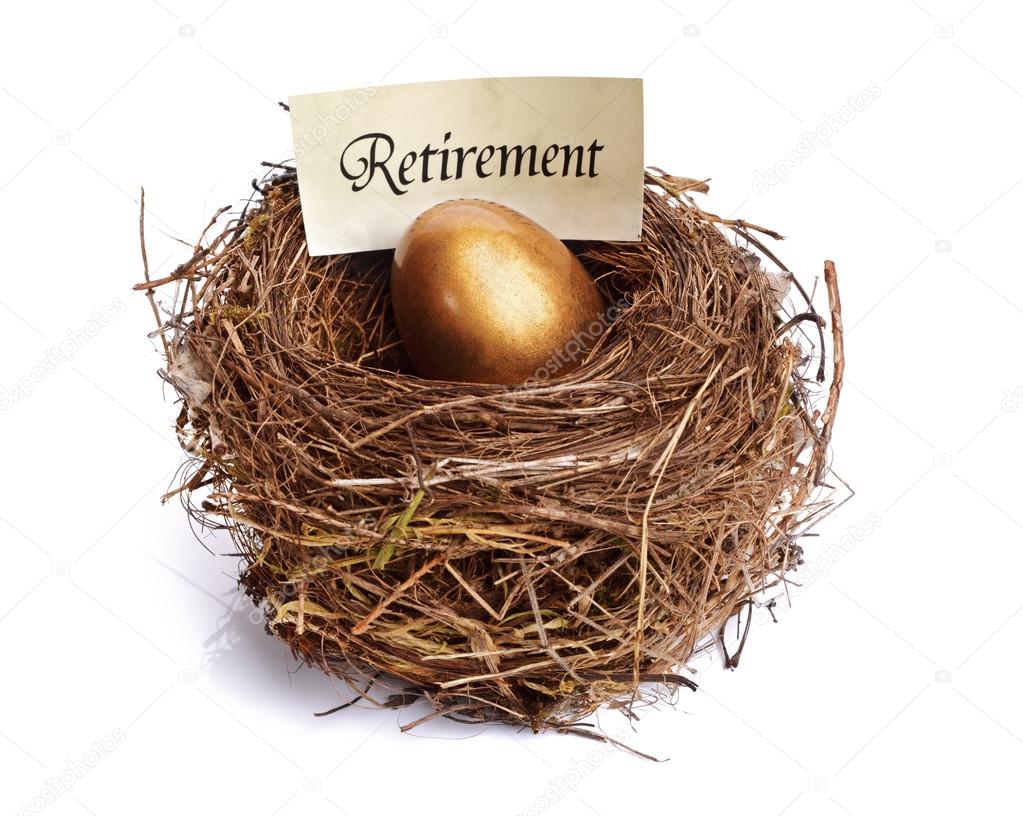 Retirement savings golden nest egg — Stock Photo © BrianAJackson 24522111