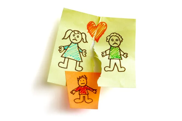 离婚和儿童监护 — 图库照片