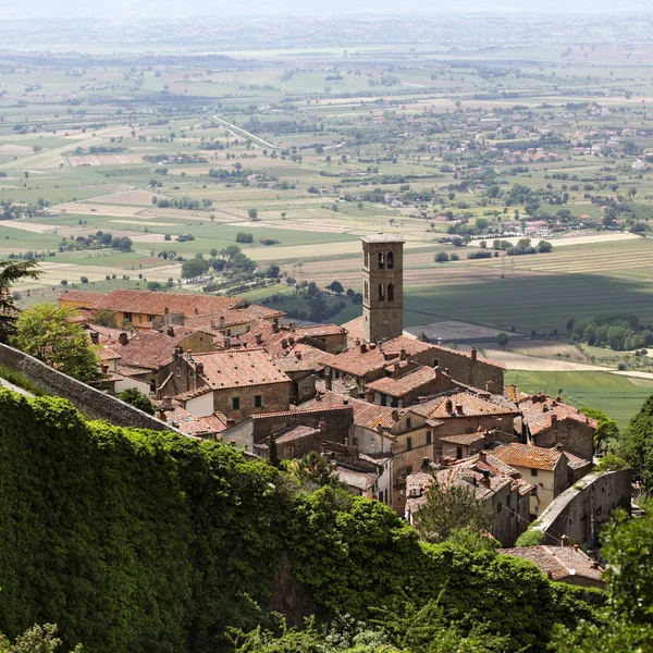 Кортона тосканському селі — стокове фото