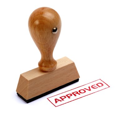 Rubber stamp approved clipart