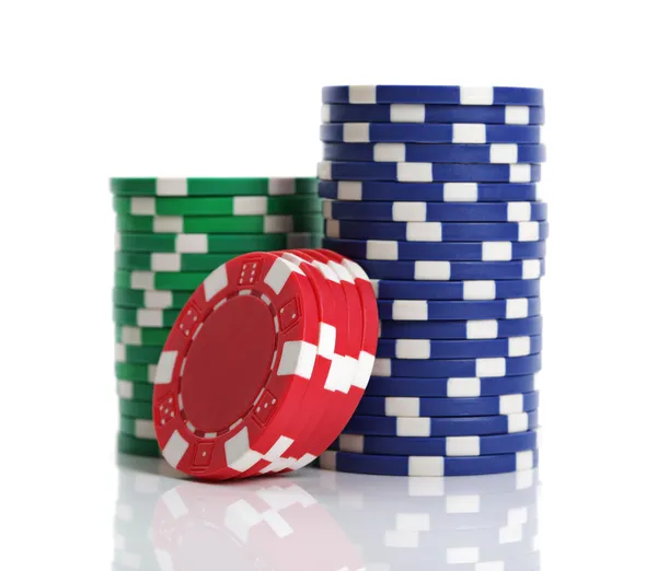 Casino-Glücksspielchips — Stockfoto