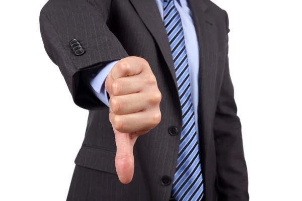 Thumbs down hand gesture — Stock Photo, Image