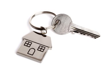 House key on keyring clipart