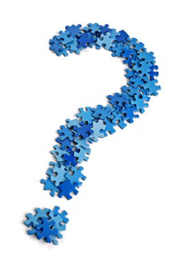 Jigsaw puzzle question mark clipart