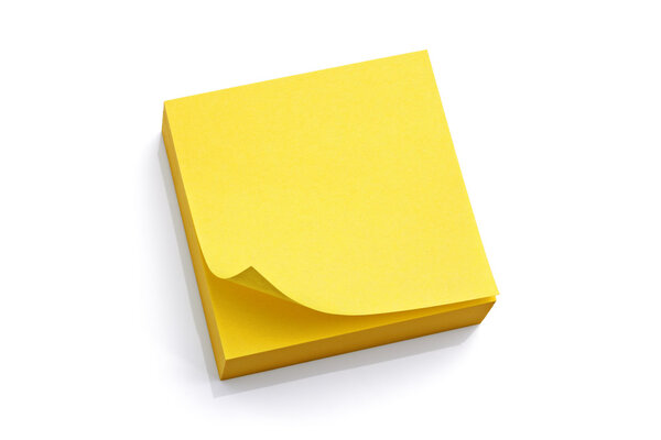 Blank yellow sticky note