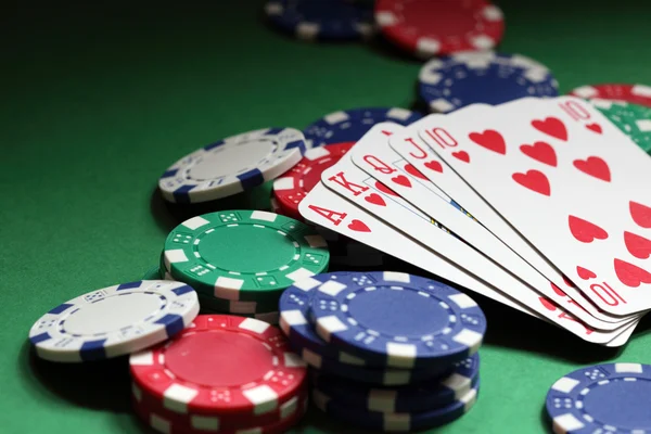 Royal Flush mano de póquer — Foto de Stock