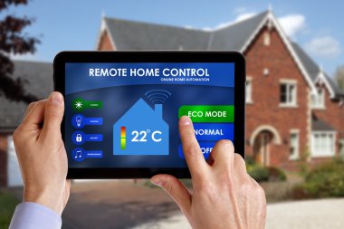Remote home control clipart