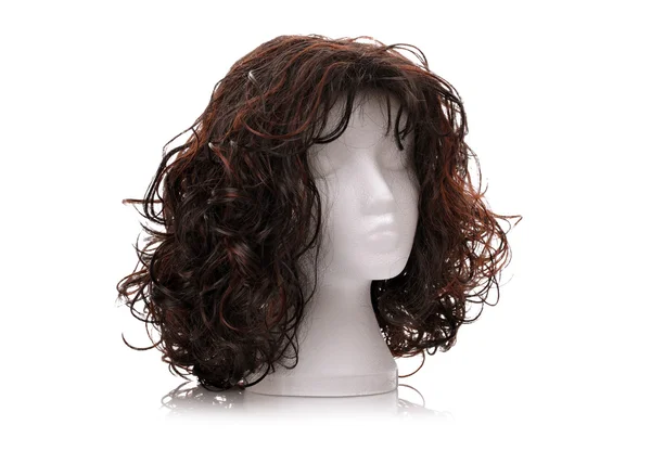 Wig on polystyrene mannequin foam head — Stock Photo, Image