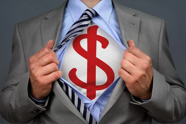 Superheld dollar man — Stockfoto