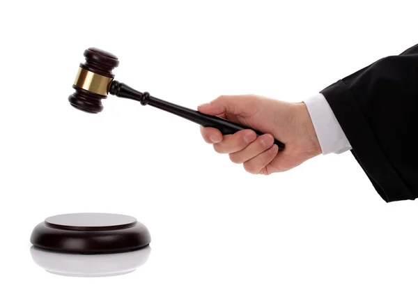 Judge with gavel — Stock Photo, Image