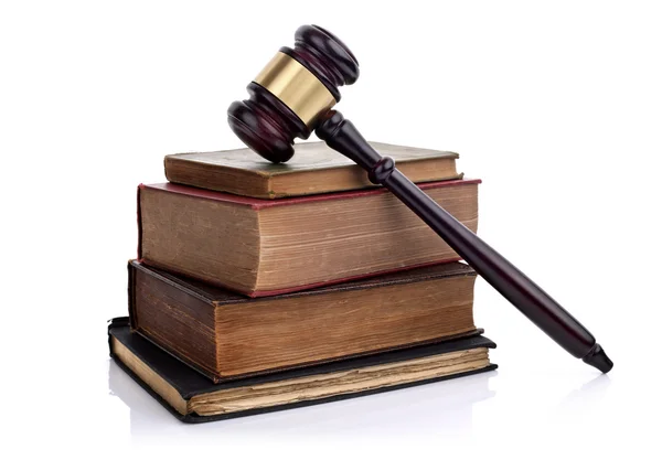 Gavel and law books — Stock Photo, Image