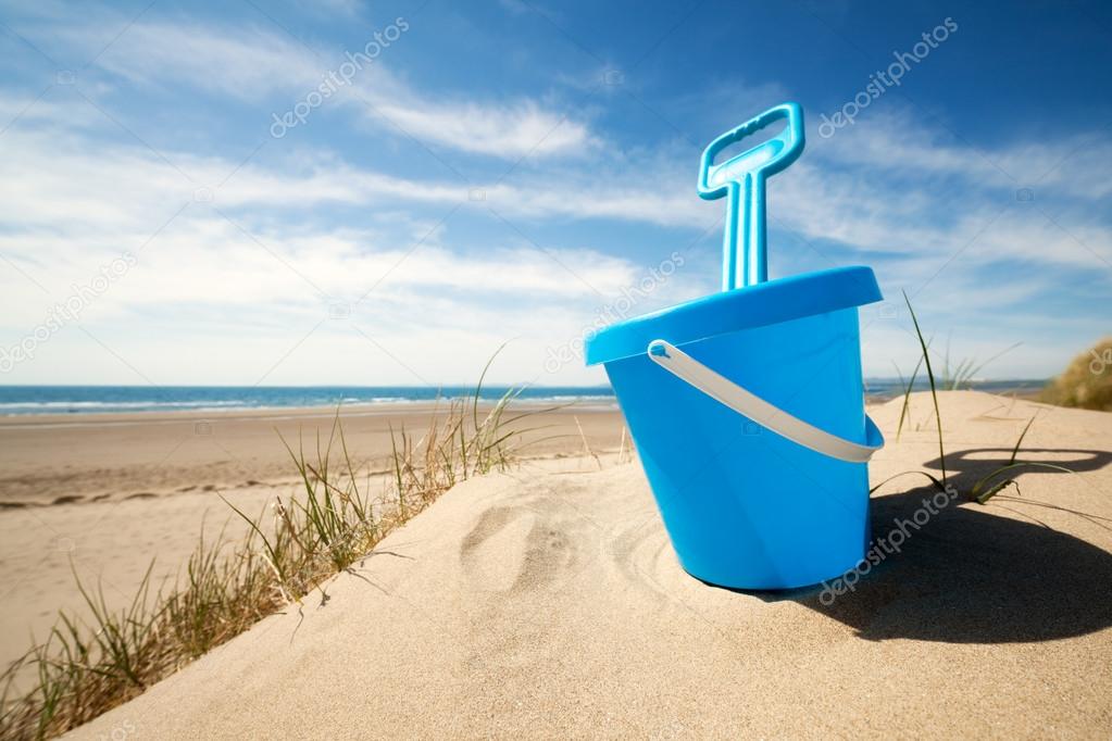 Beach bucket and spade