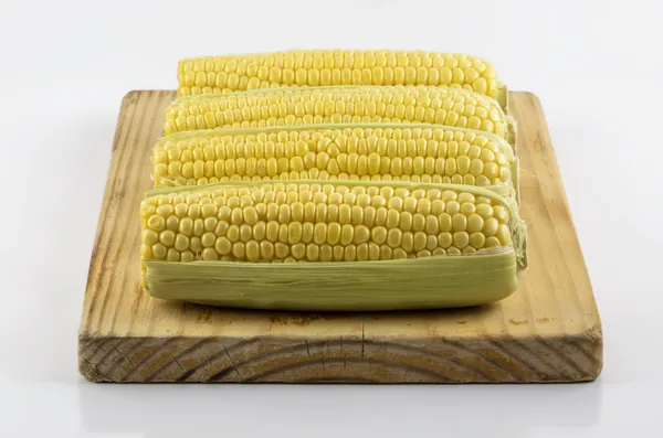 Corn on Prep Board 02 — Stock Photo, Image