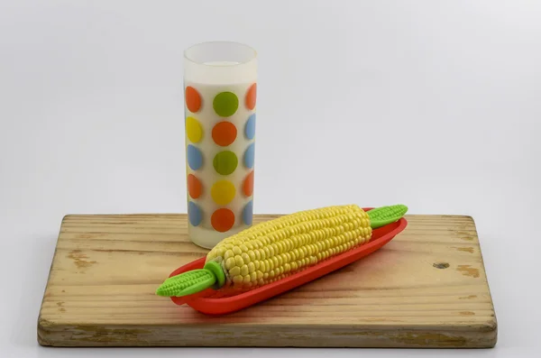 Corn and Milk 01 — Stock Photo, Image