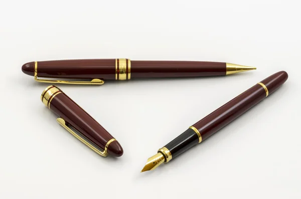 Dolma kalem ve kurşun kalem 06 ayarlama — Stok fotoğraf