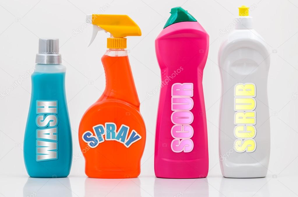 Household Cleaning Bottles 01-Labels