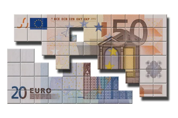 Quebra-cabeça Euro — Fotografia de Stock