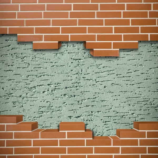 Kırık brickwall arka plan — Stok fotoğraf