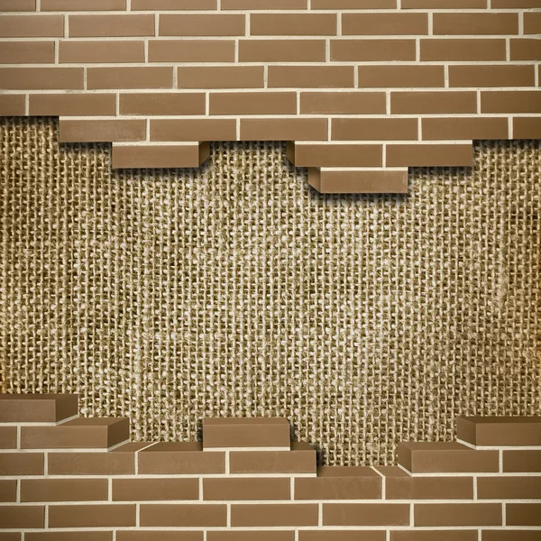 Fundo de parede de tijolo quebrado — Fotografia de Stock
