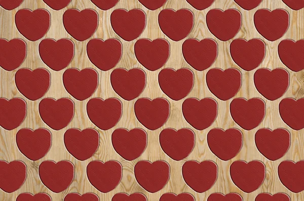 Srdce vzor dřevo — Stock fotografie