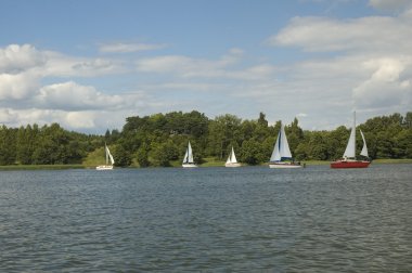 Gölde yatlar