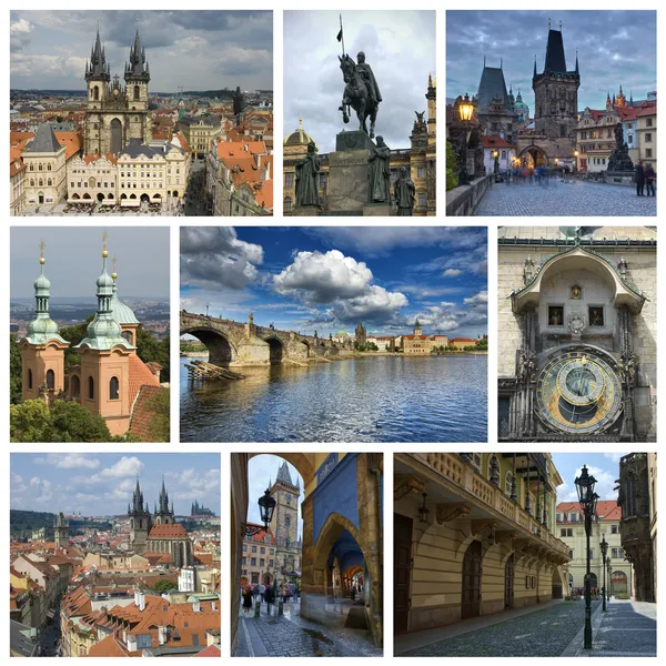Kolaż z Pragi — Zdjęcie stockowe