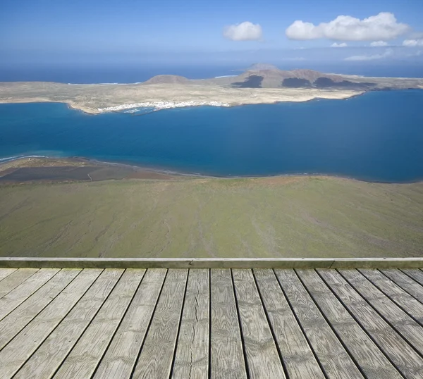 Empty wooden terrace — Stock Photo, Image