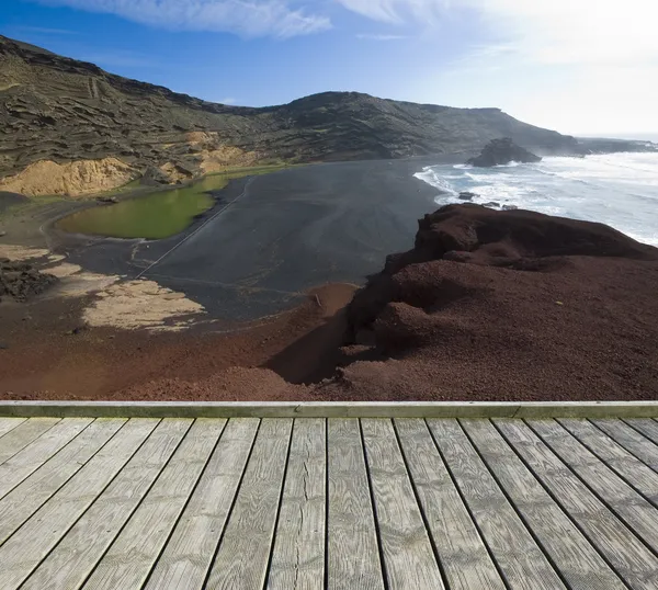 Empty wooden terrace — Stock Photo, Image