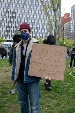 Foley Meydanı, New York, ABD 05-03-2022 Protestocuları 'nda üzerinde 