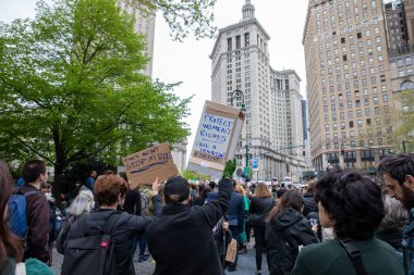 Foley Meydanı, New York, New York, ABD 05-03-2022 Protestocuları