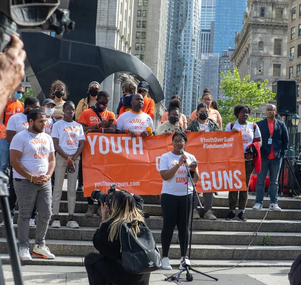 2022 Πλατεία Foley Νέα Υόρκη New York Youth Guns Διαδήλωση — Φωτογραφία Αρχείου