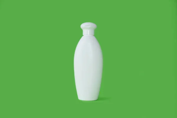 Bottle Shampoo Bright Green Background High Quality Photo — Stockfoto